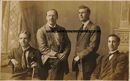 John (2nd right) with his brothers